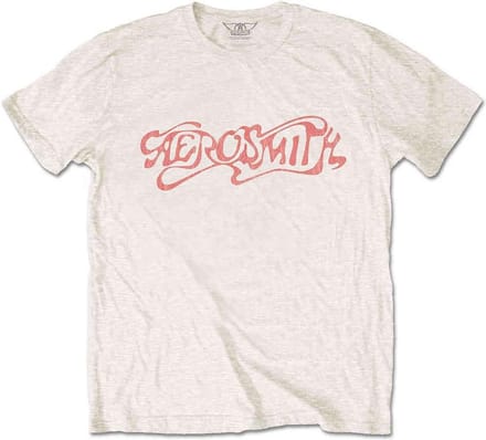Aerosmith - Classic Logo Heren T-shirt - M - Creme