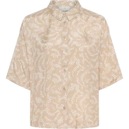 Overhemd met lang mouwen Baggy fit Feather Gray/Chalk Lace Print grey white