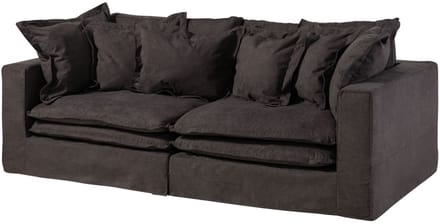 MASSIVMOEBEL24.DE 2-zitsbank donkergrijs Korsika 238x117x90 cm SOFAS deels gemonteerd