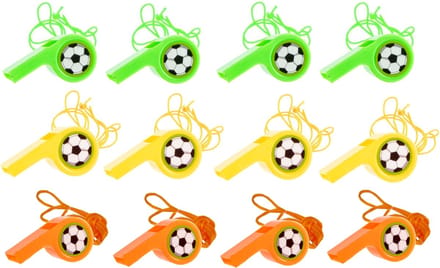 Voetbalfluitjes - 12 stuks - Uitdeelcadeautje
