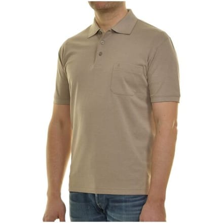 Ragman Softknit Poloshirt Breast Pocket Pima Cotton Mix Beige / male