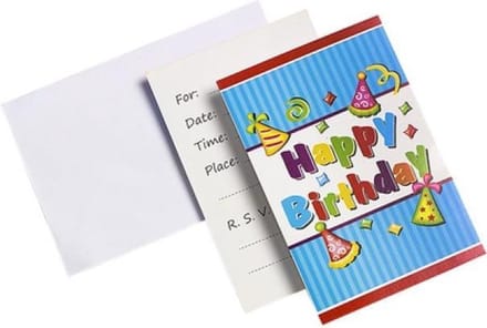 Eddy Toys Uitnodiging Happy Birthday 9 X 14 Cm 6 Stuks