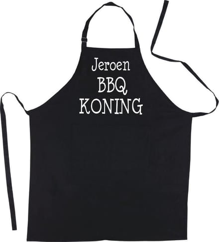 Mijncadeautje Luxe schort BBQ Koning met voornaam