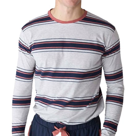 JJB12 Herren-Schlafanzug mit langen Ärmeln aus Baumwolle