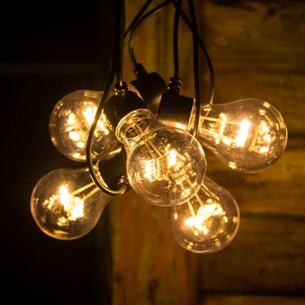 Konstsmide® Sweden 2372-800 - Lichtsnoer op batterij - 5 LED - extra warmwit - timer - voor buiten