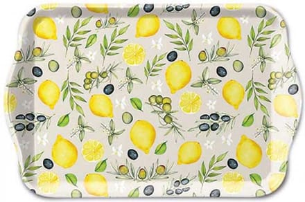 Tray melamine 13x21 cm Olives and lemon