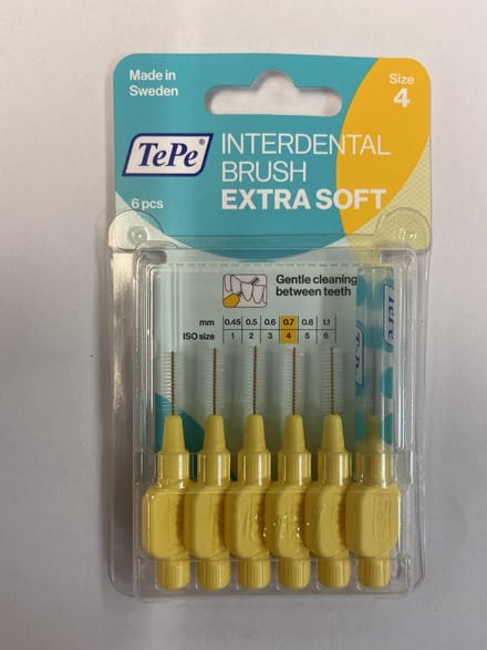Tepe interdental rager extra soft 0.7mm geel 6 stuks 2 verpakkingen