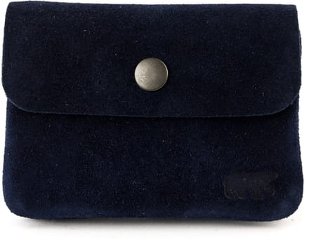 Bear Design Pietje Suede Leren Portemonneetje - Blauw