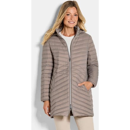 Donsmantel met elegant stiksel - taupe - Gr. 21 van Goldner Fashion