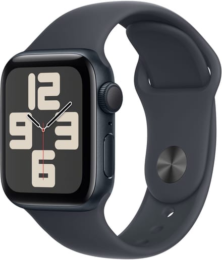 Apple Watch SE 2024 40mm Midnight Aluminium Case with Midnight Sport Band - M/L