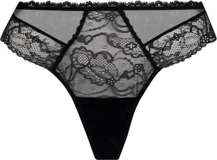 Lise Charmel - Feerie Couture - string - zwart - Calais kant - ACH0074 - L