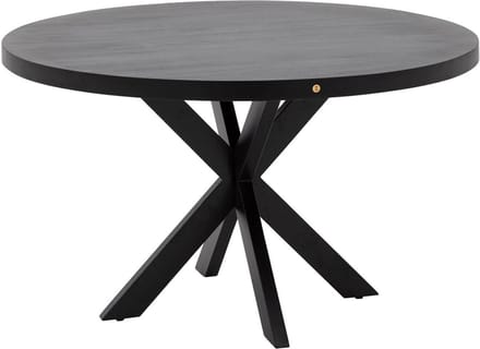 Goossens Lecca Eettafel - Hout - 130 x 76 x 130 cm - Rond - zwart