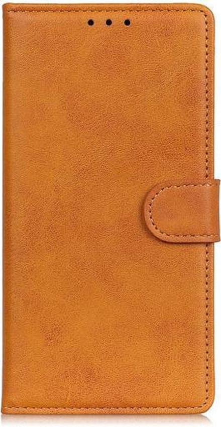 Casecentive Leren Wallet case met sluiting - hoesje - wallet - iPhone 13 Pro - tan