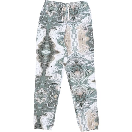 Dames Swirl Fleece Pant Olijf