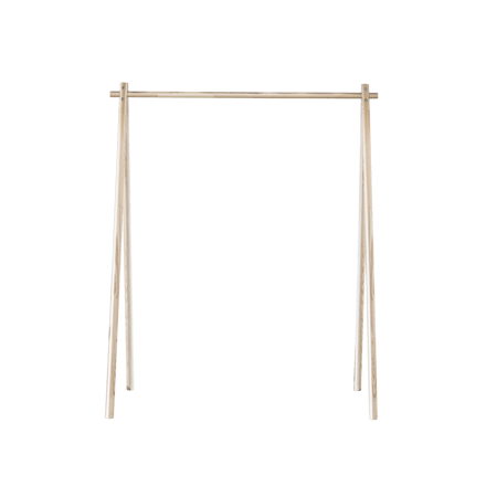 Karup Hongi kledingrek - 101 clear lacquered - zonder spiegel - 150 cm