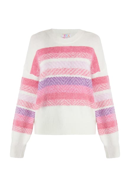 IZIA Jumper Dames Wit Veelkleurig