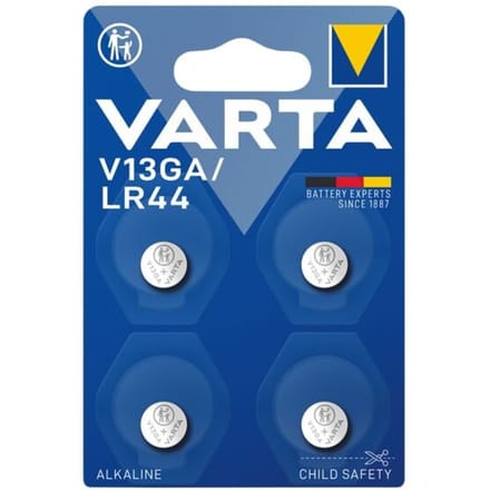 VARTA LR44 / V13GA Alkaline Knoopcel Batterijen - 1,5V - 4 Stuks