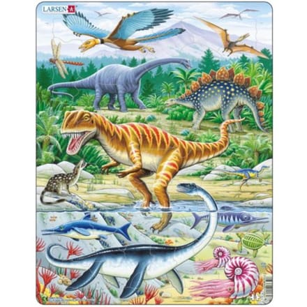 Lasren puzzel- Dinosaurussen wild- FH16