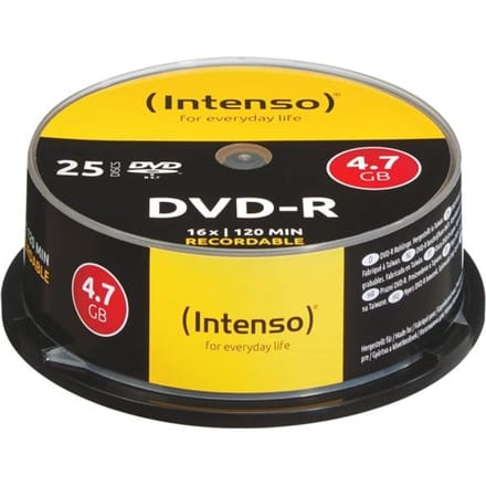 (Intenso) DVD-R disc - 4,7 GB - 16x speed - cakebox 25 stuks