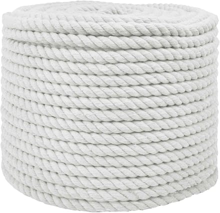 vidaXL - Katoenen - Touw - 10 - mm - 100 - m - Wit - 100% - katoen