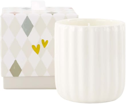 Zusss Geurkaars Keramiek In Doosje Hartje Wit Keramiek / Paraffine White