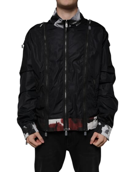 Multizip Bomberjack met Abstracte Print