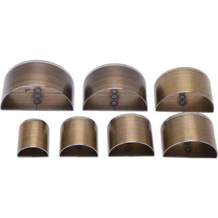 7PCS Coupeur de Matrices en Cuir 20 à 50mm Artisanat Cuir Formes Découpées Forme Demi-Cercle Acier Rapide Coupe du Cuir gray