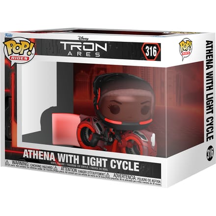 Funko Tron: Ares POP! Rides Vinyl Figure Athena met Light Cycle 15 cm POP! Figuur