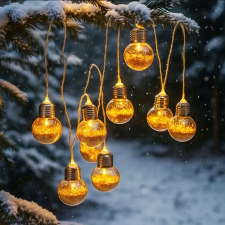 Lichtslinger Glitterlampjes – 10 LED – 1,7m – Binnengebruik – Werkt op AA-batterijen