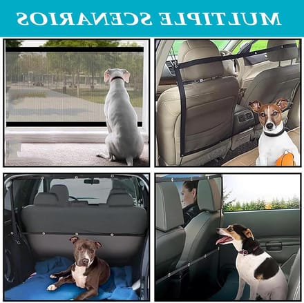 Hondennet Auto - Hondenafscheiding - Veilig Rijden - Verstelbaar Mesh - 100 cm - Zwart