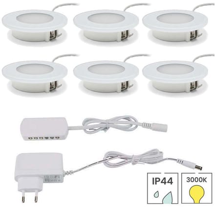 Lybardo - Kastverlichting - 6 inbouwspots - 1.5W - 3000K - Keukenverlichting Onderbouw LED