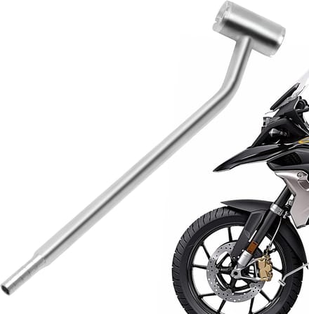 Opblaasbare staaf - Dubbele pomp mondstuk - Band oppompen - Zinklegering constructie - 18 cm lengte - Zilverkleurig
