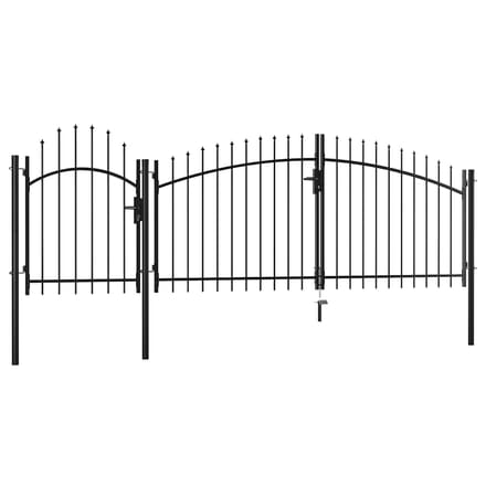 vidaXL - Tuinpoort - Woerden - staal - 1,5x4 - m - zwart
