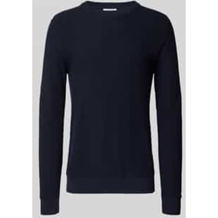 Gebreide pullover met structuurmotief en ronde hals