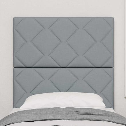 vidaXL - Hoofdbord - Lichtgrijs - 80 - cm - Stof