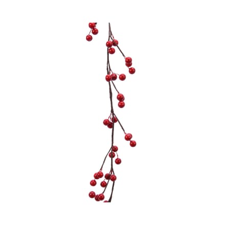 Guirlande foam bessen rood decoratie - kunstbessen slinger 130 cm.