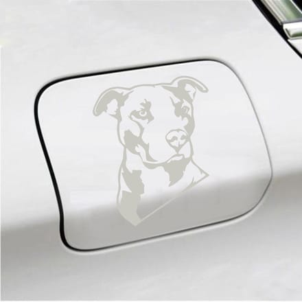 Bumpersticker - Pitbull  - 13 X 11 - Zilver