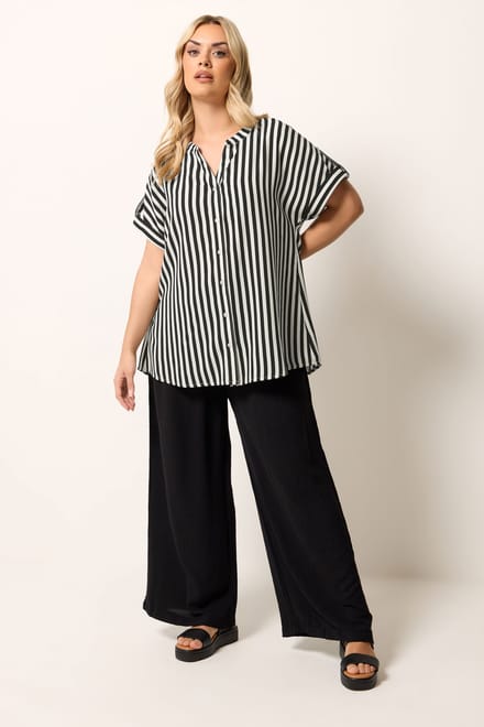 Yours Blouse Met Zwarte Strepen En Knoopsluiting Size 42