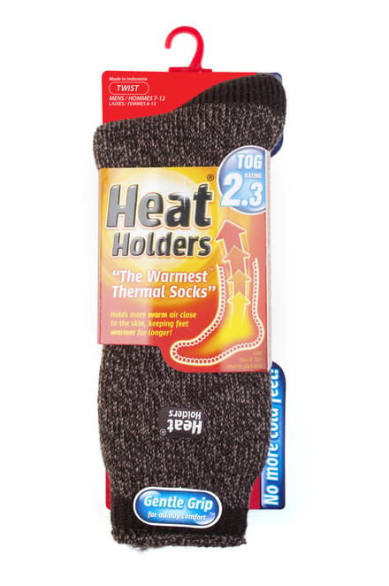 Heat Holders - Twist thermo herensokken - Bruine Draai