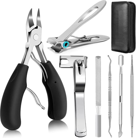 Pedicureset met nagelschaartje, nagelknipper, nagelvijl