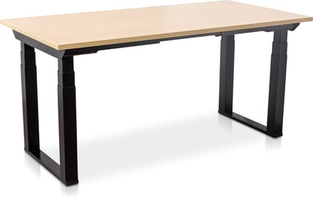 Zit-sta bureau elektrisch verstelbaar - MRC PRO SOLID NEN-EN 527 | 180 x 80 cm | frame zwart - blad wild peren | memory functie met USB | 200kg draagvermogen