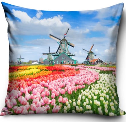 Decoratieve Kussensloop Tulpen & Windmolens 40x40 cm