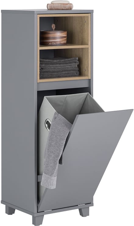 SoBuy -  Waskast - Modern Badkameropbergkast - 35 x 30 x 105cm - Grijs