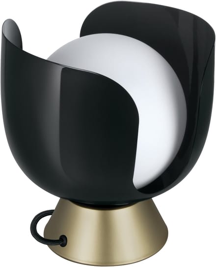 OSRAM Decor Corolle tafellamp E14, metaal & glas, textielkabel, vervangbare lampen, retrostijl, zwart