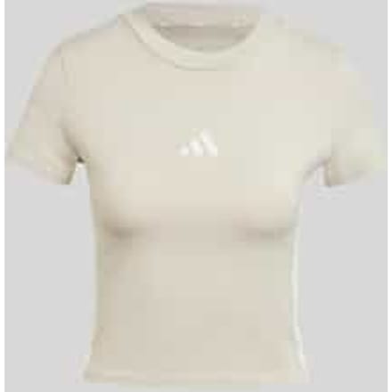 slim fit T-shirt van katoenmix met gestikt logo