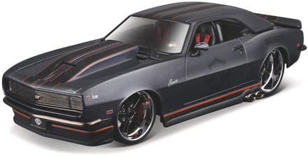 Maisto Chevrolet Camaro - Modelauto - Schaal 1:24 - Donker Grijs/Oranje