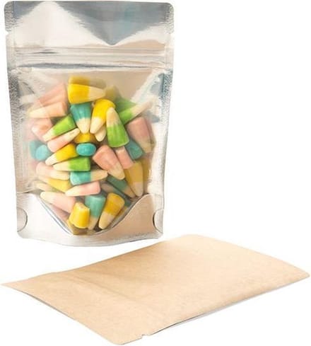 Stazakken Transparant/Kraft 10x6x15cm | 57 gram (100 stuks)