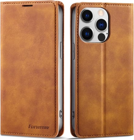 Apple iPhone 15 Plus Telefoonhoesje | Hoogwaardig Leren Bookcase | Portemonnee | Bruin