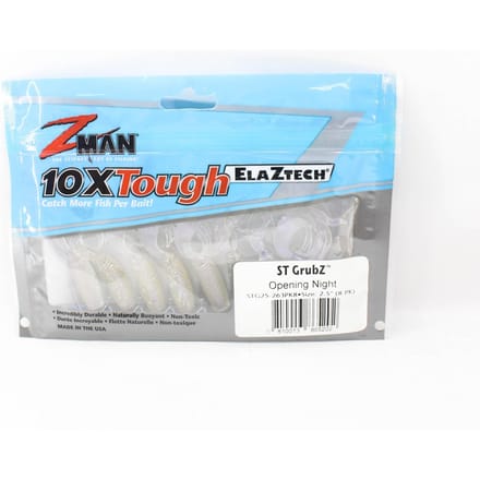 Zman Soft Lure ST GrubZ 2,5 Inch 8/Pack Opening Night (5202) white