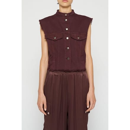 10DAYS Cropped Twill Gilet Größe: M | Gilets Outlet | Damen